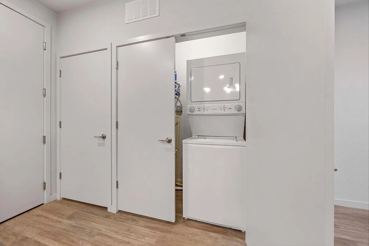 In-unit washer and dryer included in every luxury residence at The Cooper apartments in Lakewood, CO